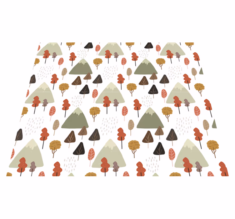 Tappeto vinile natura motivi alberi fantasiosi - TenStickers