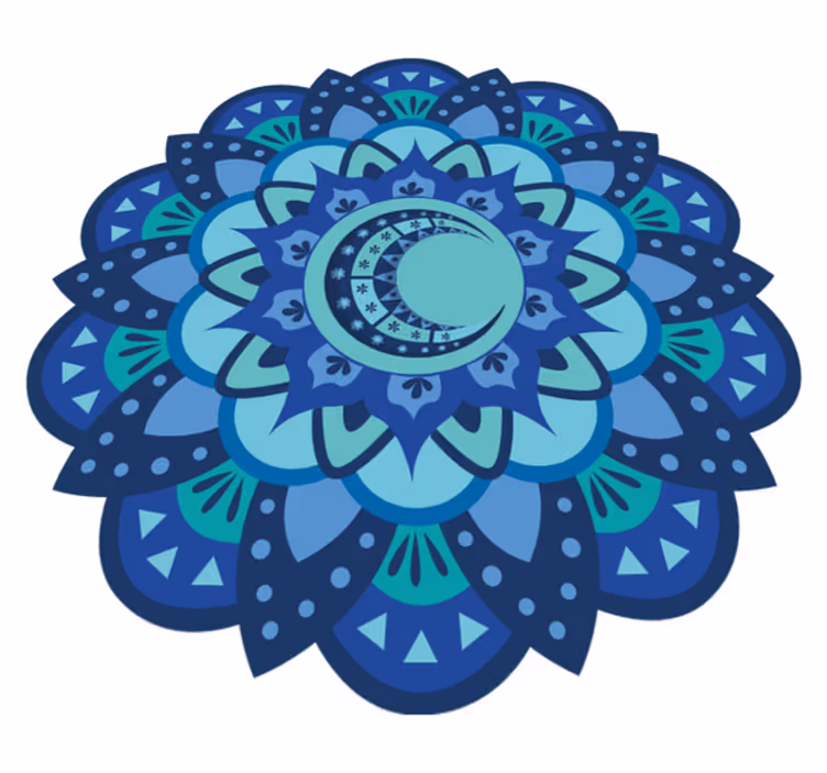 Tappeto vinile natura mandala botanico elaborato - TenStickers