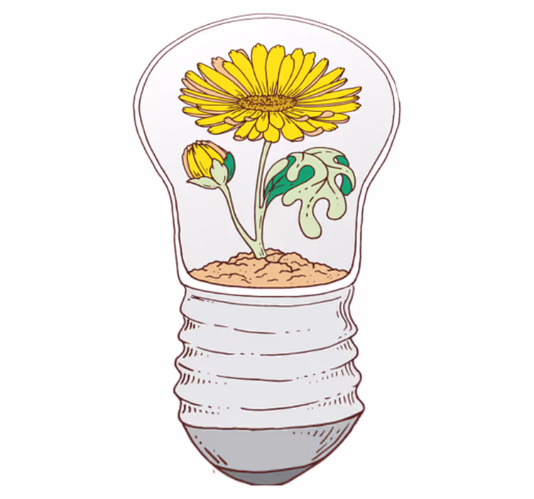 Tappeto vinile natura lampadina fiorente - TenStickers