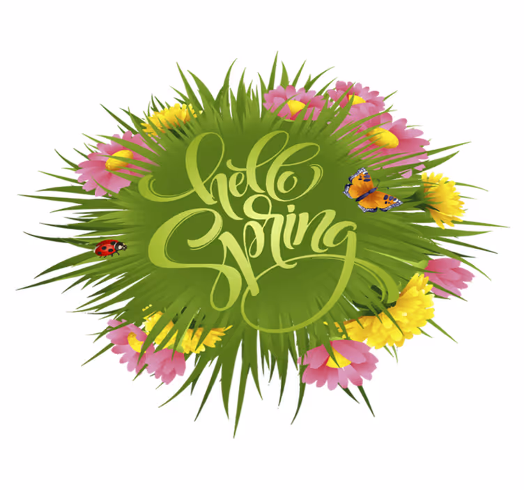 Tappeto vinile fiori campo di primavera - TenStickers