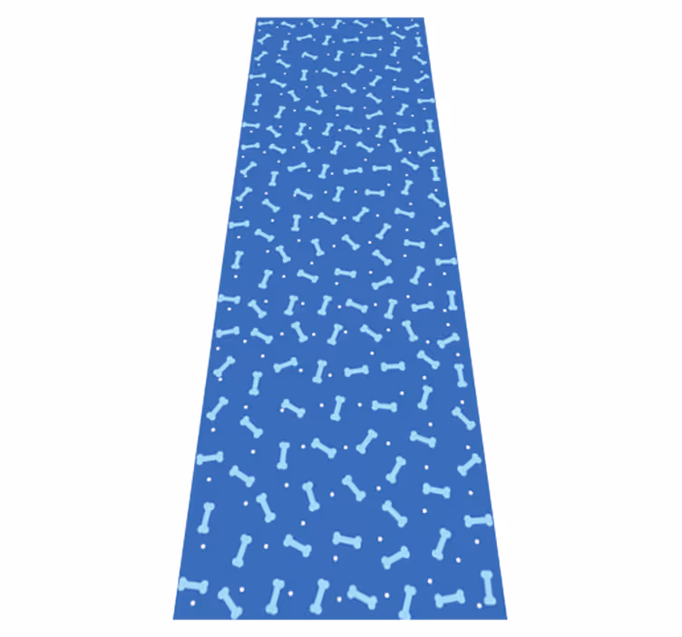 Tappeto vinile camera da letto ossa blu seamless - TenStickers