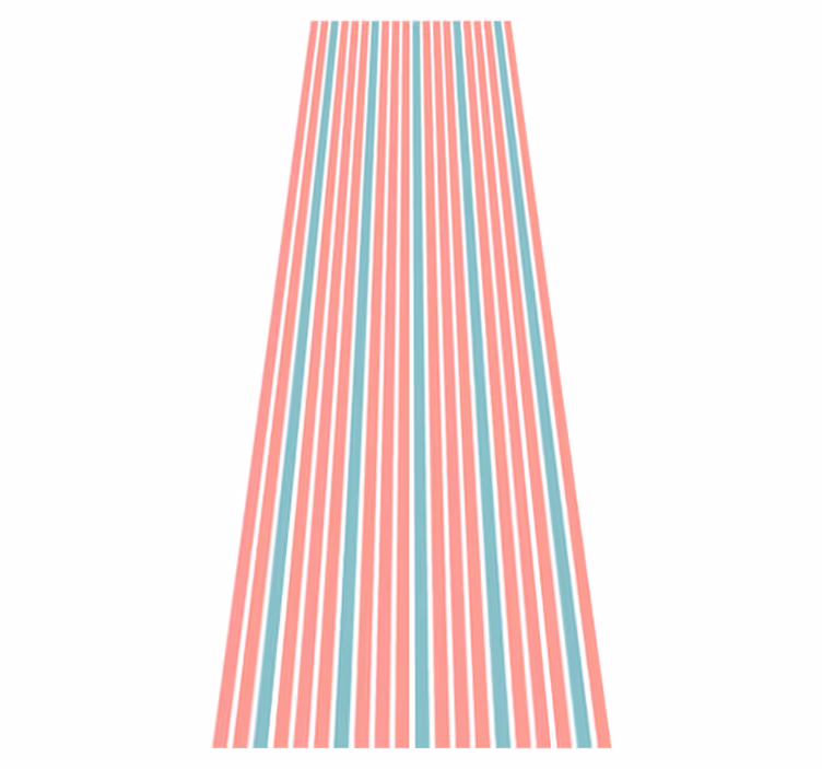 Tappeto vinile camera da letto motivo diagonale blu e rosa - TenStickers