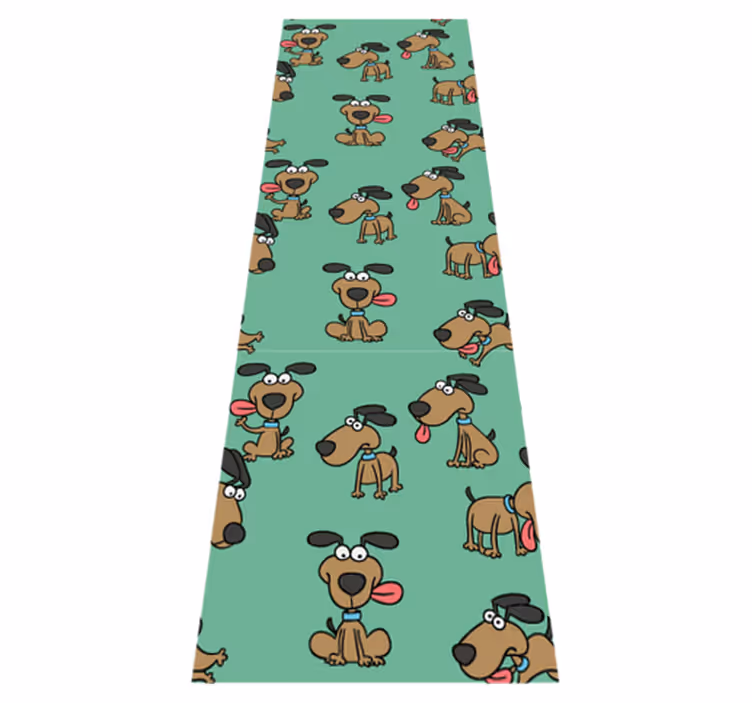 Tappeto vinile camera da letto stile fumetto cane divertente - TenStickers