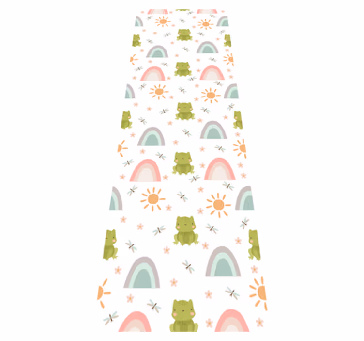 Tappeto vinile camera da letto design rana tropicale - TenStickers