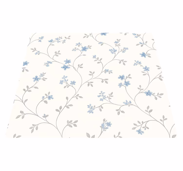 Tappeto vinile camera da letto prato blu classico - TenStickers