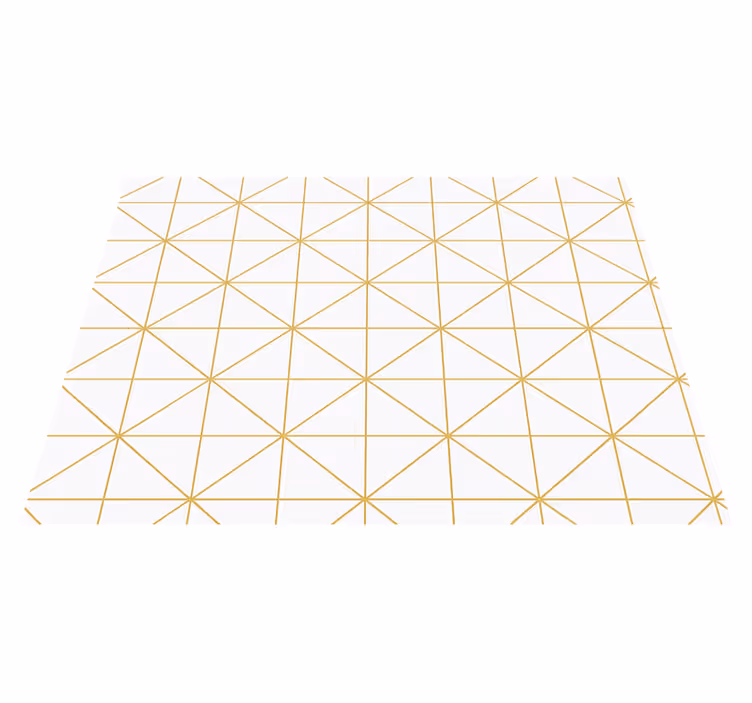 Tappeto vinile camera da letto geometrico oro - TenStickers