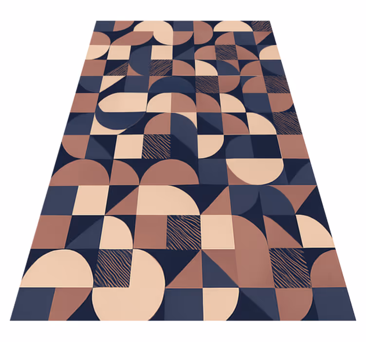 Tappeto vinile camera da letto design geometrico viola - TenStickers