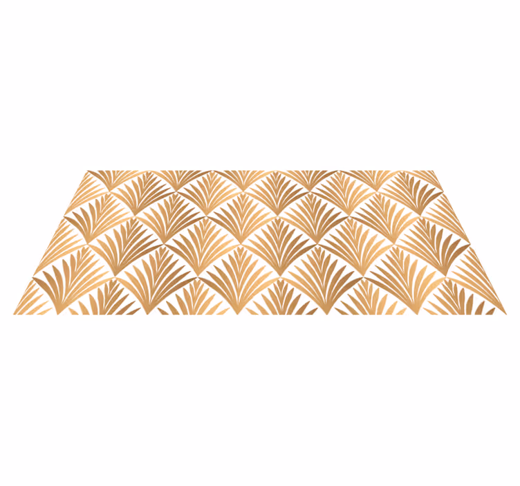 Tappeto vinile geometrico foglia geometrica - TenStickers