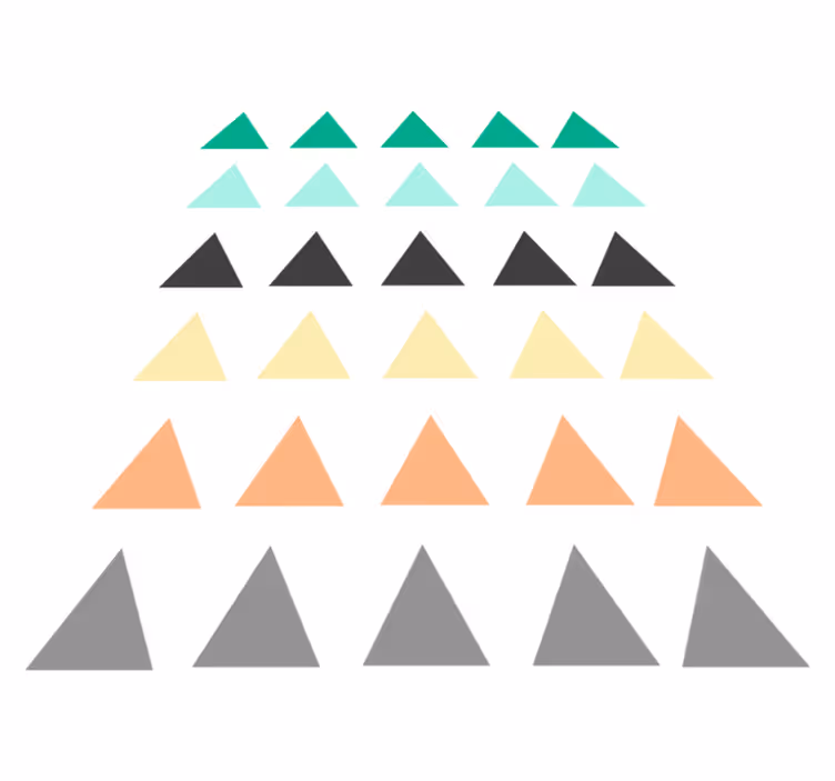 Tappeto vinile geometrico 30 triangoli per bambini - TenStickers