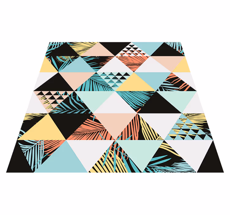 Tappeto vinile geometrico triangoli della giungla - TenStickers