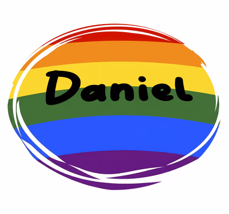 Tappeto vinile geometrico cerchio arcobaleno personalizzato - TenStickers