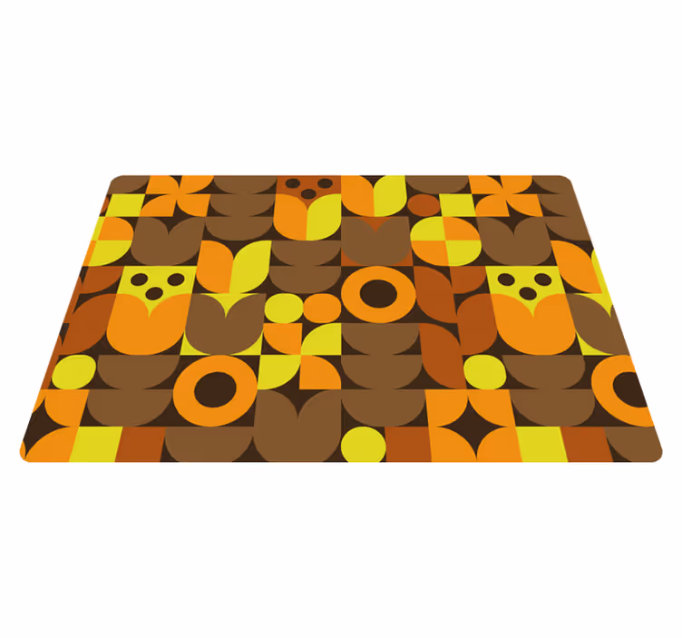Tappeto vinile geometrico astratto anni 70 - TenStickers