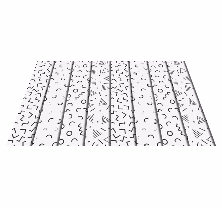 Tappeto vinile geometrico forme geometriche retro - TenStickers
