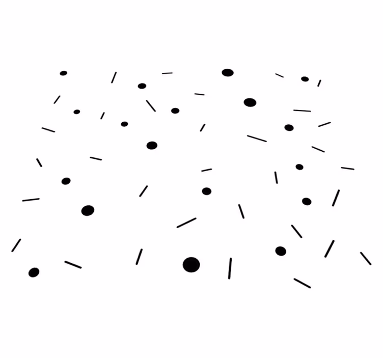 Tappeto vinile geometrico coriandoli a cerchi e linee - TenStickers