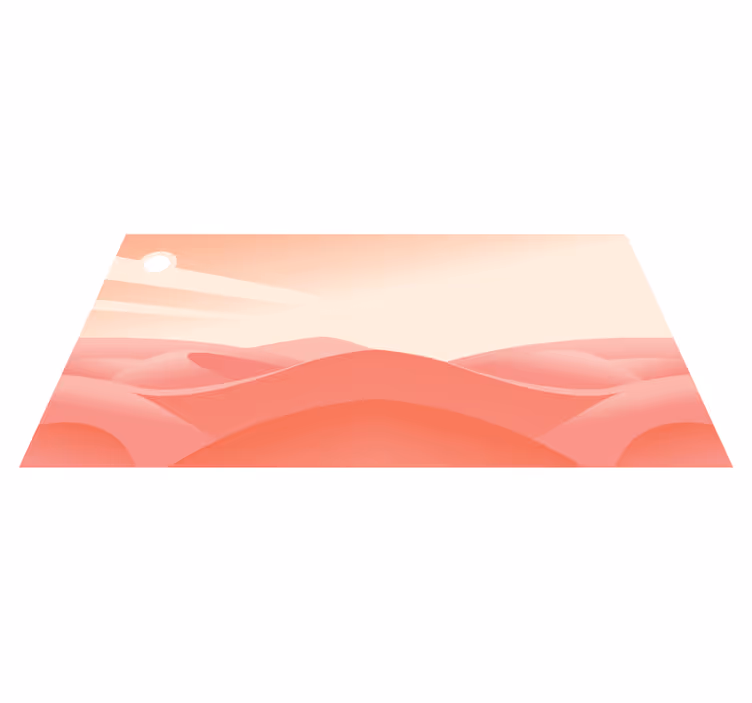 Tappeto vinile geometrico deserto rosa - TenStickers