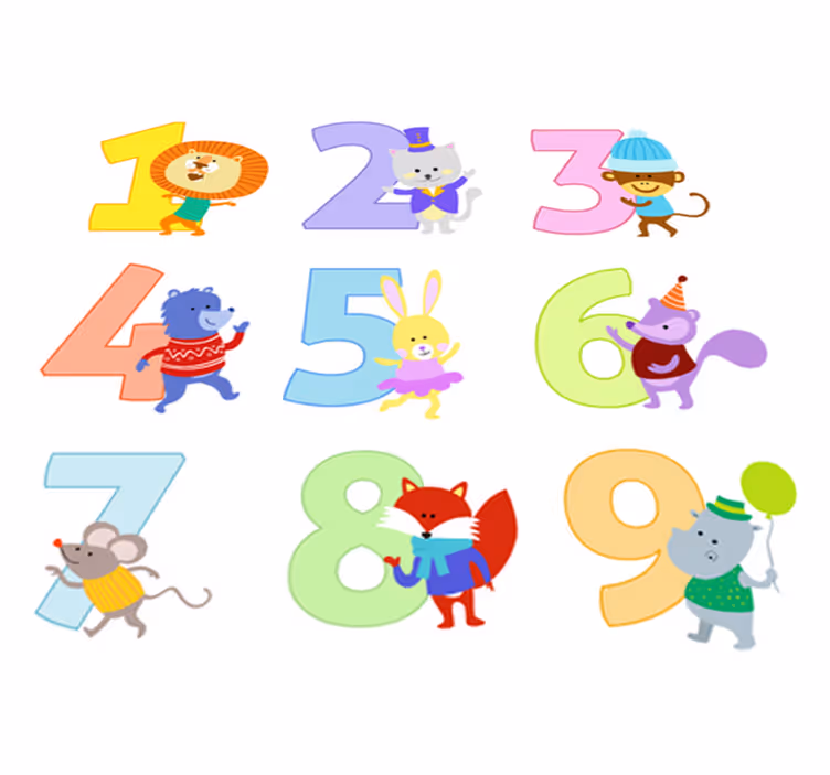Tappeto vinile per bambini adesivi numeri infantili - TenStickers
