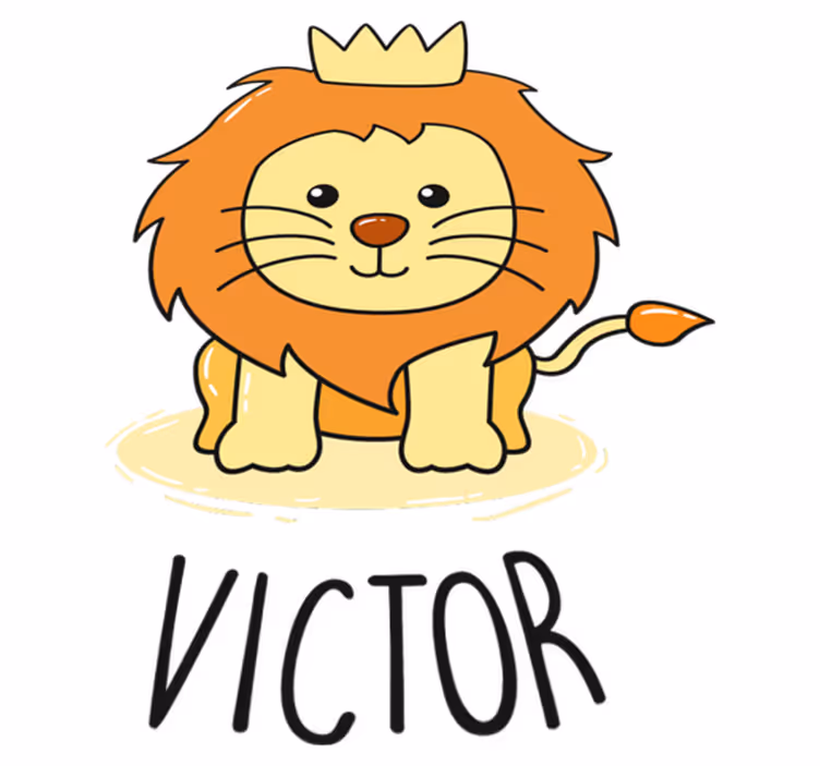 Tappeto vinile per bambini disegno leone bebé - TenStickers
