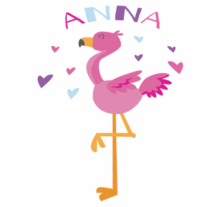 Tappeto vinile per bambini flamenco personalizzabile - TenStickers
