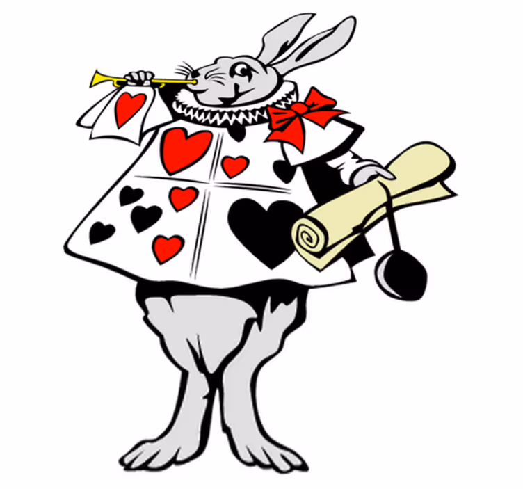 Tappeto vinile per bambini coniglio di wonderland - TenStickers