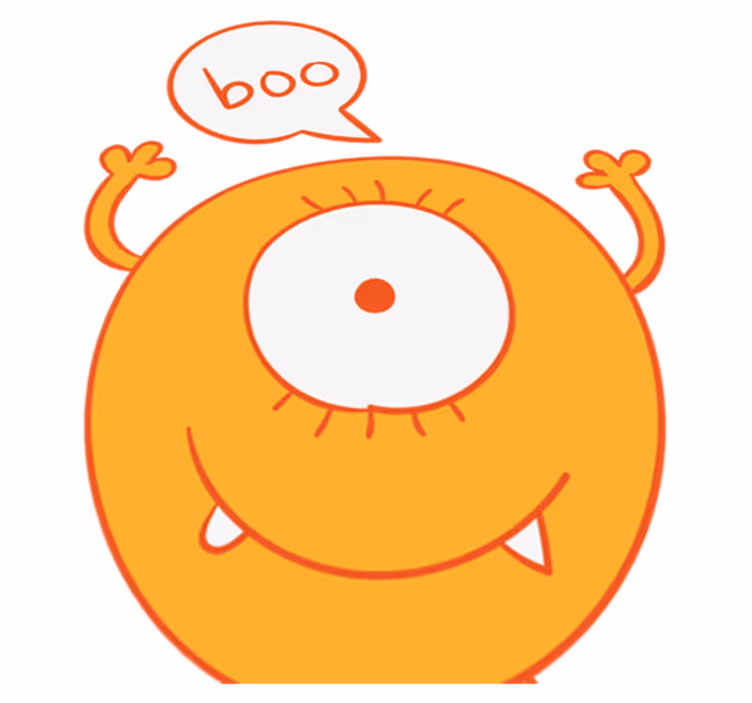 Tappeto vinile per bambini adesivo armadio mostro giallo - TenStickers