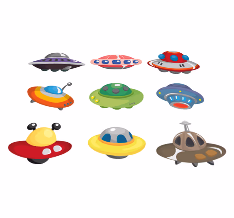 Tappeto vinile per bambini adesivi ufo - TenStickers