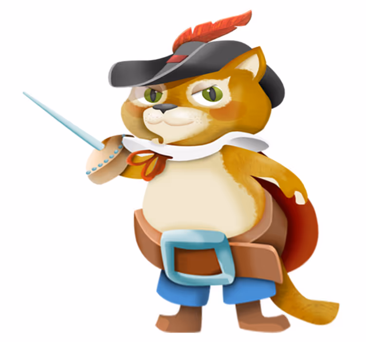 Tappeto vinile per bambini il gatto con gli stivali - TenStickers