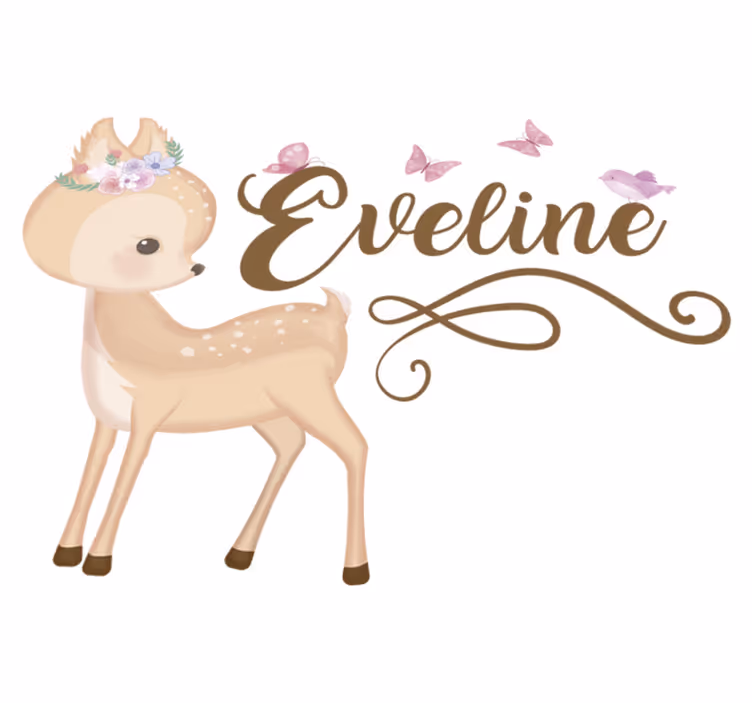 Tappeto vinile per bambini adesivo cervo personalizzato - TenStickers