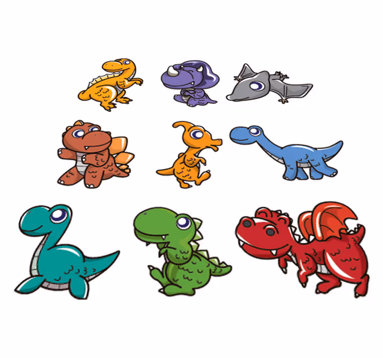 Tappeto vinile per bambini adesivi dinosauri bebé - TenStickers