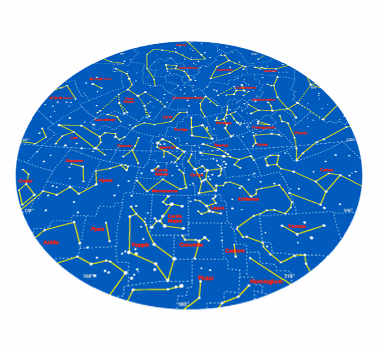 Tappeto vinile per bambini costellazioni dell'emisfero sud - TenStickers