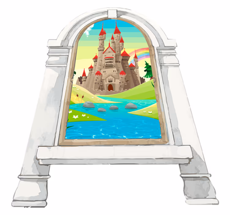 Tappeto vinile per bambini paesaggio da favola - TenStickers
