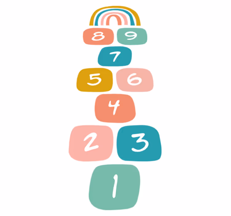 Tappeto vinile per bambini gioco della campana arcobaleno - TenStickers