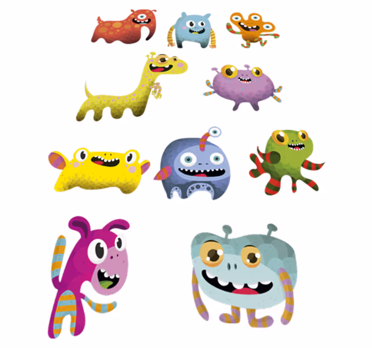 Tappeto vinile per bambini collezione mostri spazio esterno - TenStickers