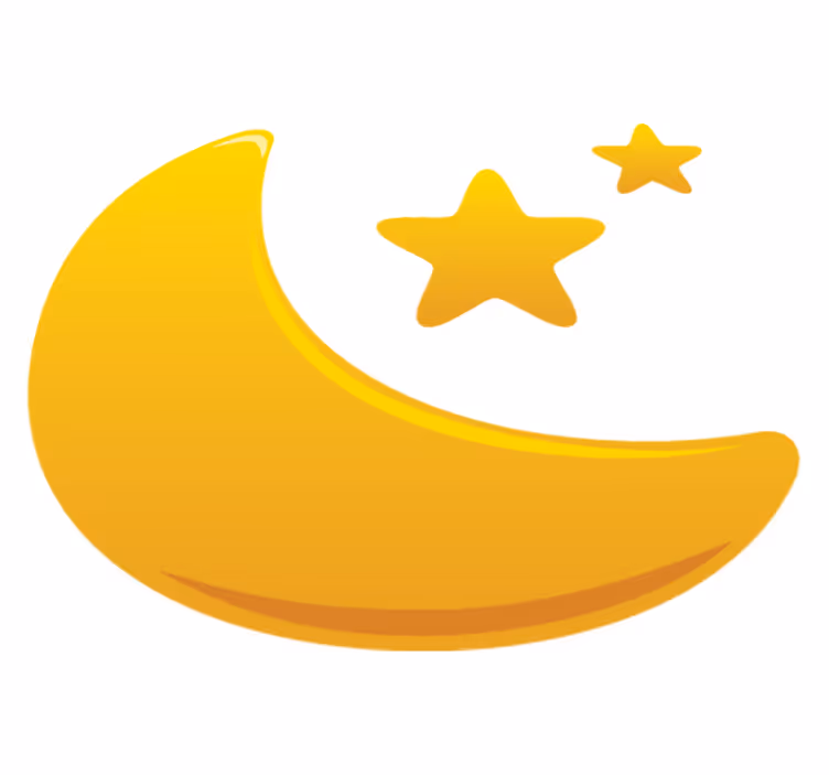 Tappeto vinile per bambini luna e stelle - TenStickers