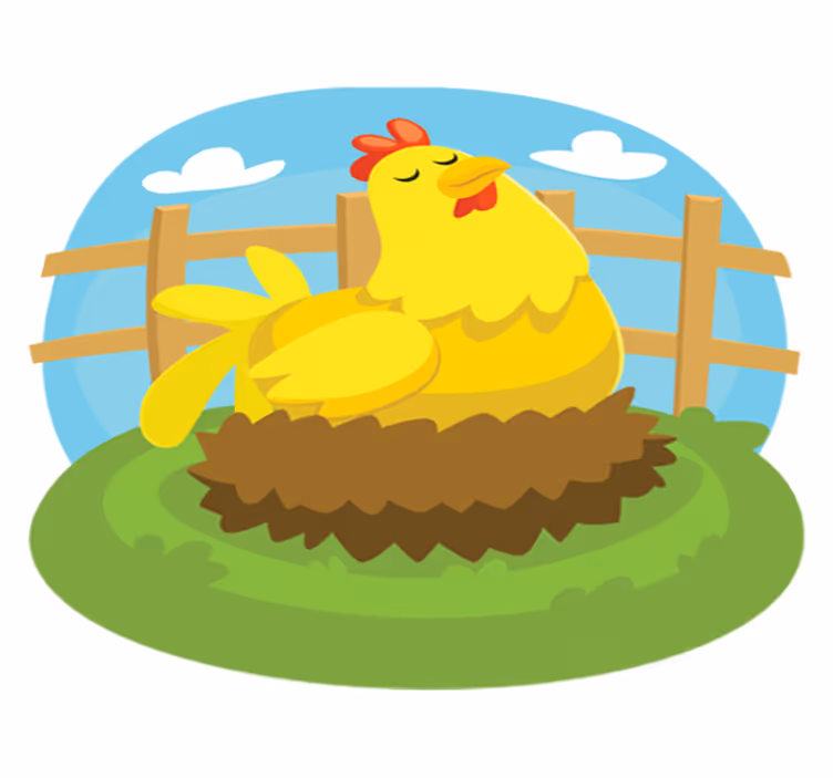 Tappeto vinile per bambini gallina ovaiola - TenStickers