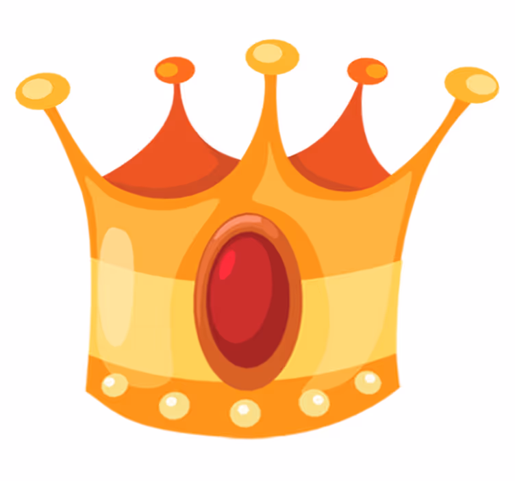 Tappeto vinile per bambini corona reale - TenStickers