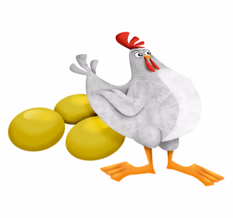 Tappeto vinile per bambini fen con uova d'oro - TenStickers