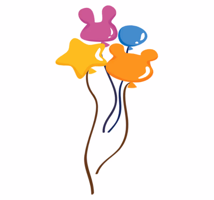 Tappeto vinile per bambini palloni a forma di animali - TenStickers