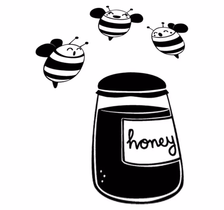 Tappeto vinile per bambini miele e api - TenStickers