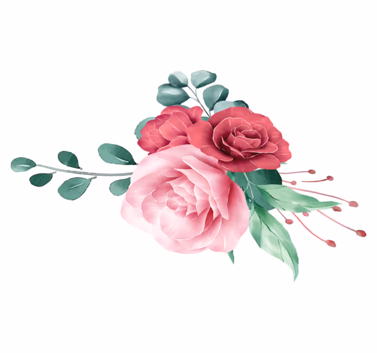 Tappeto vinile camera da letto bouquet di peonie - TenStickers