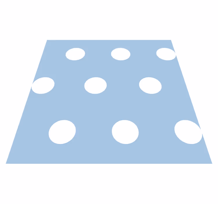 Tappeto vinile camera da letto a pois - TenStickers