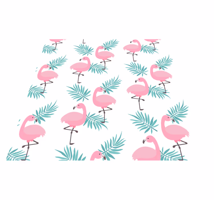 Tappeto vinile camera da letto flamenco tropicale - TenStickers