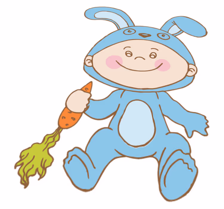 Tappeto vinile per bambini costume da coniglio - TenStickers