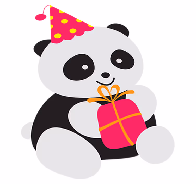 Tappeto vinile per bambini panda baby con regalo - TenStickers