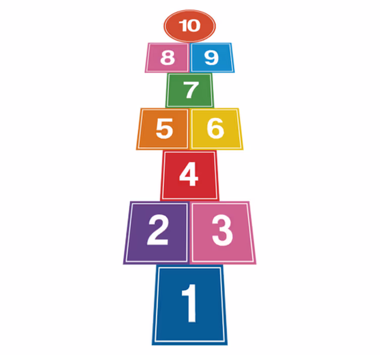 Tappeto vinile giochi campana colorata - TenStickers