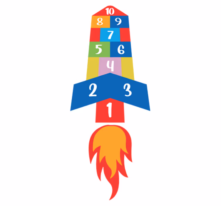 Tappeto vinile giochi campana razzo - TenStickers
