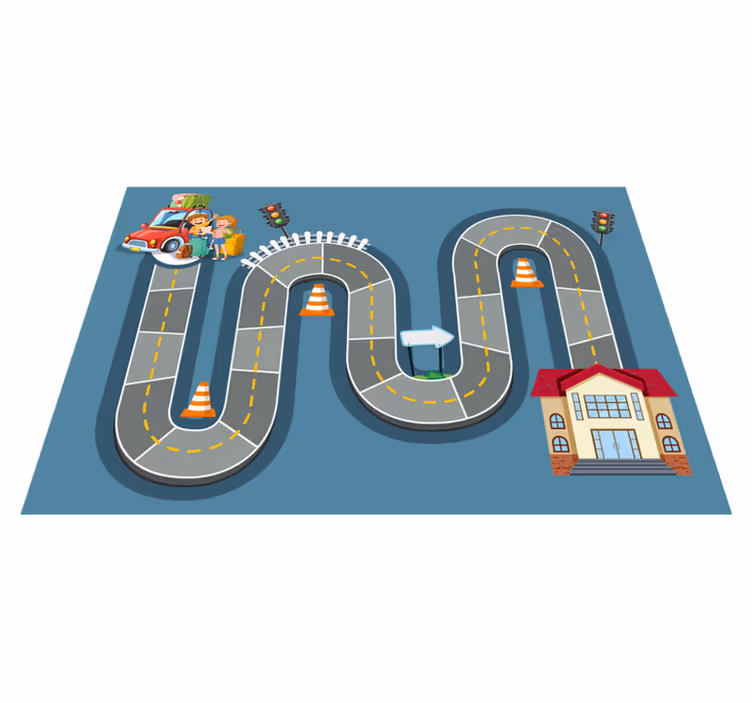 Tappeto vinile giochi strada dei giochi da tavolo - TenStickers