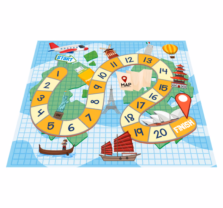 Tappeto vinile giochi mappa da tavolo - TenStickers