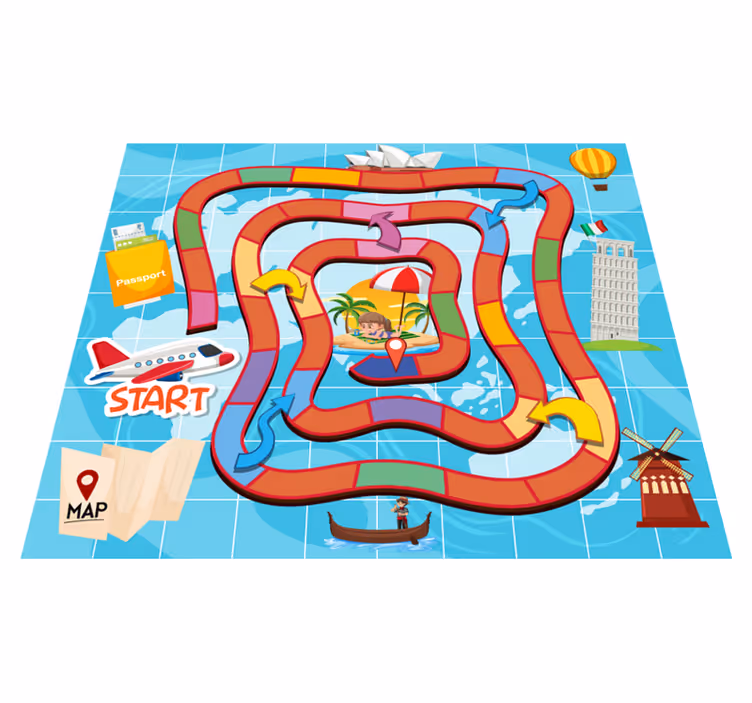 Tappeto vinile giochi da viaggio - TenStickers