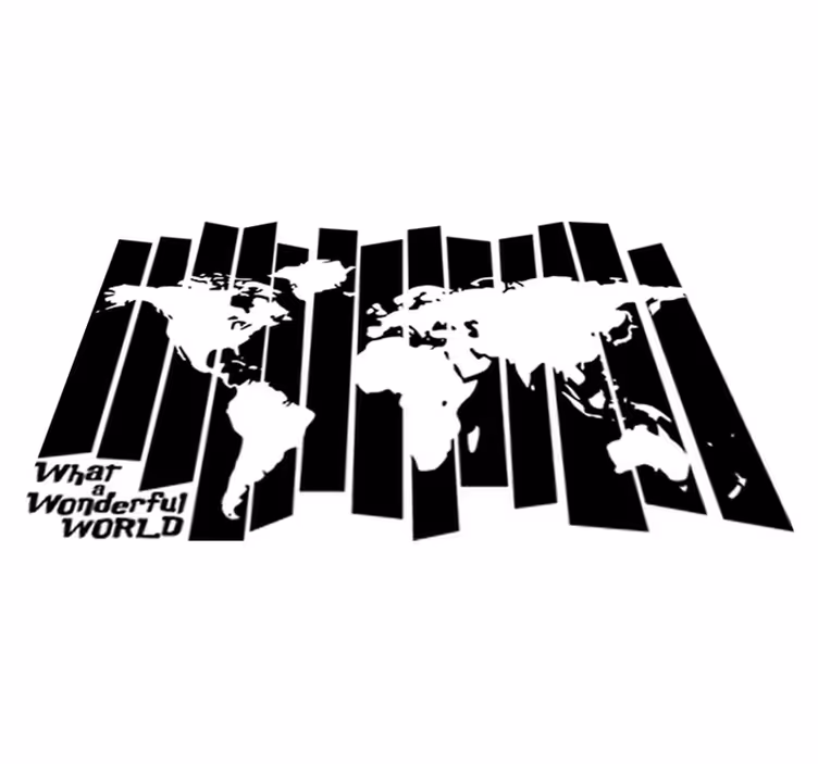 Tappeto vinile mappamondo stile rétro - TenStickers