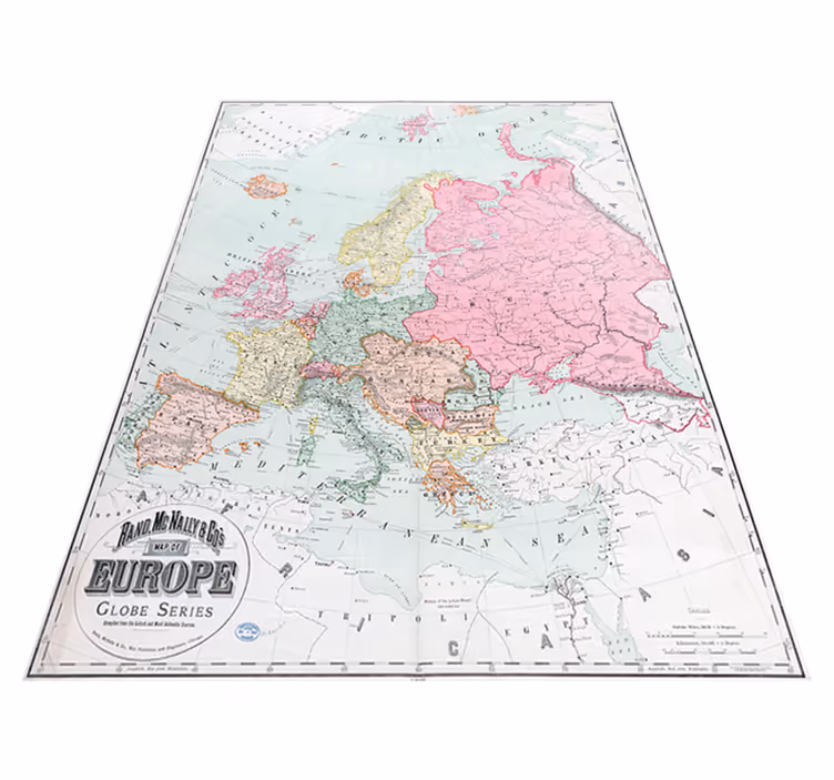 Tappeto vinile mappamondo mappa dell'europa 1900 - TenStickers
